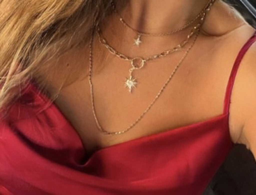 Kadın Gold Renk Çoklu Yıldız Detaylı Şık Kolye - 3 Katlı Kolye Kadın Gold Renk Çoklu Yıldız Detaylı Şık Kolye - 3 Katlı Kolye